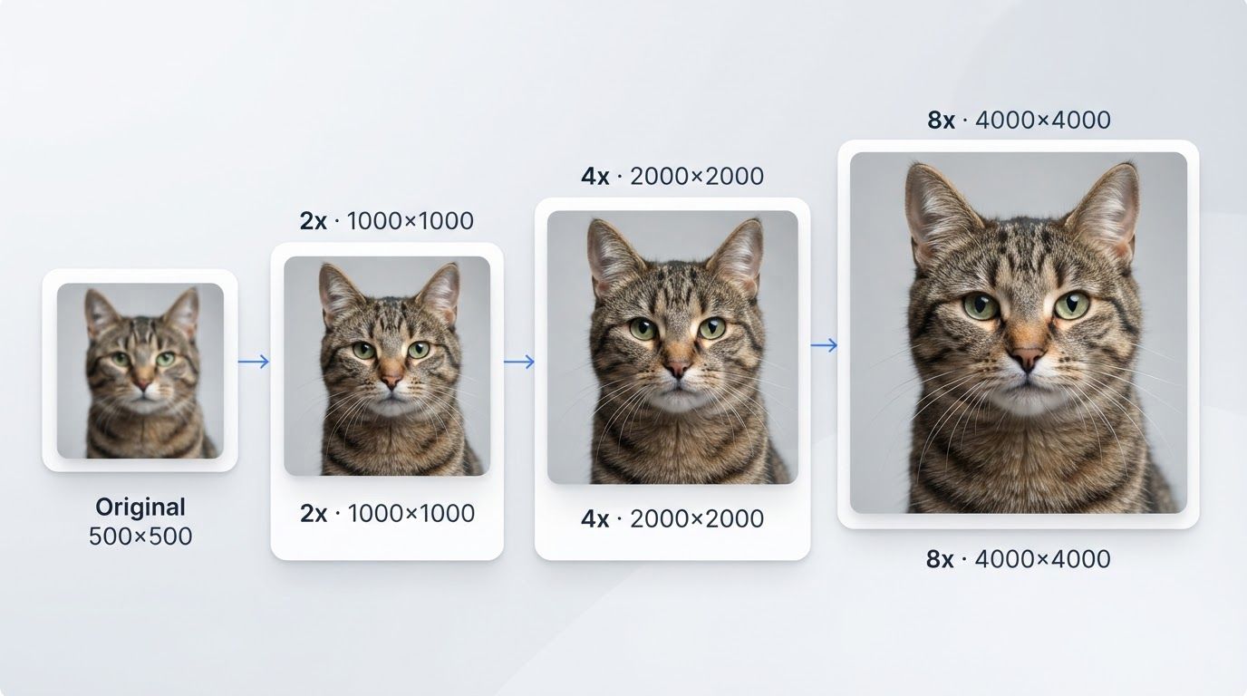 2x vs 4x vs 8x Upscaling: Which Do You Need? (2026 Guide)