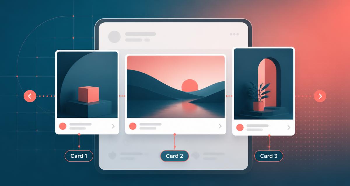 Facebook carousel ad formats showing a multi-image storytelling sequence in the feed
